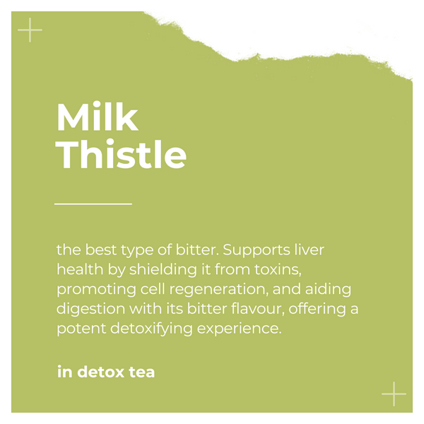 Ingredients of Detox Tea by Dee's Teas - Milk Thistle
